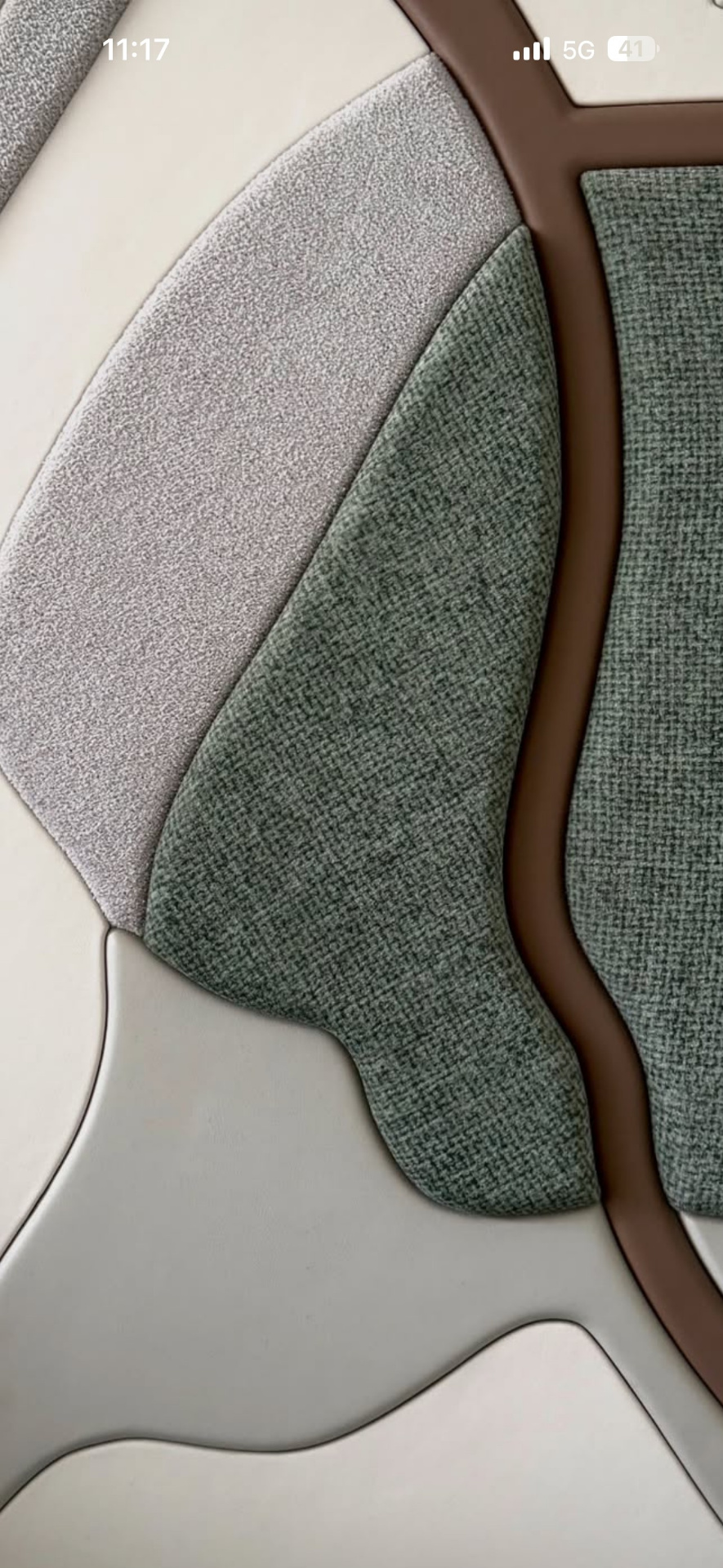 Organic Curve Detail — leather wall art for premium interiors