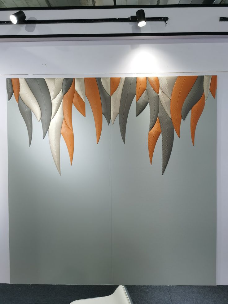 Hanging Leaf Installation — leather wall art for premium interiors