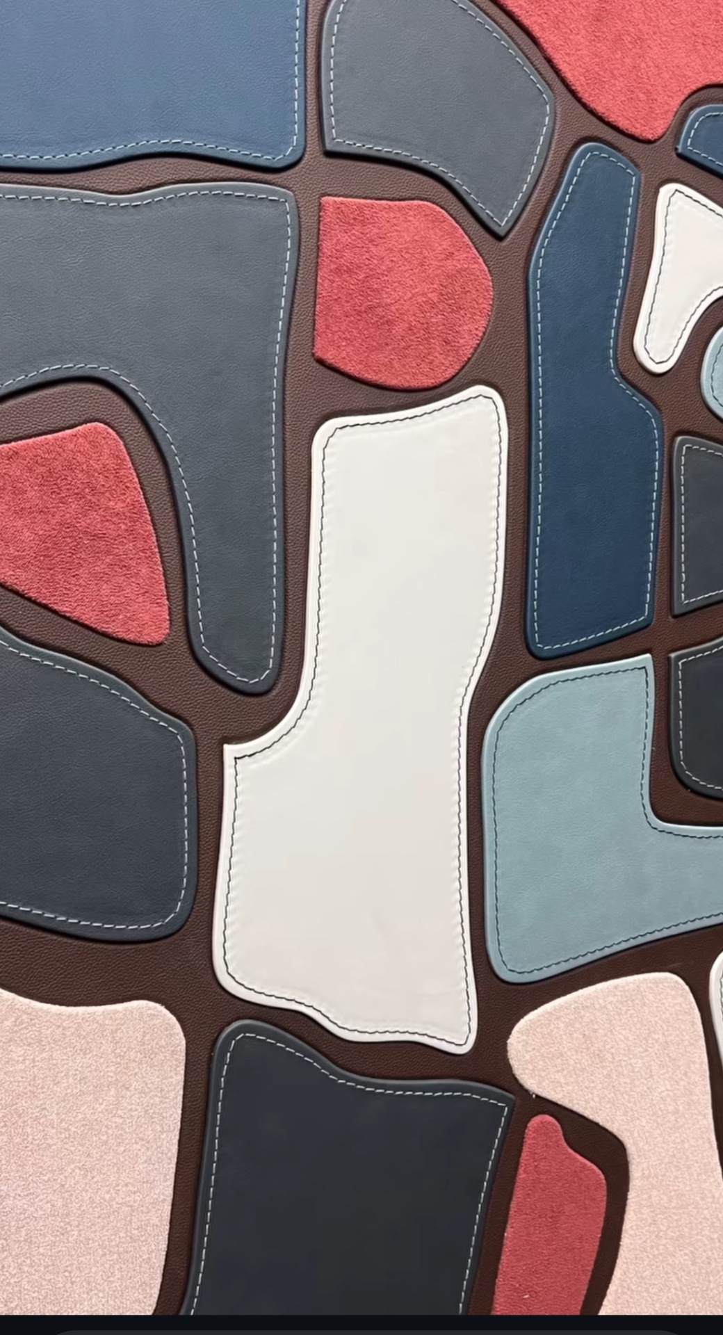 Colour Mosaic Panels — leather wall art for premium interiors